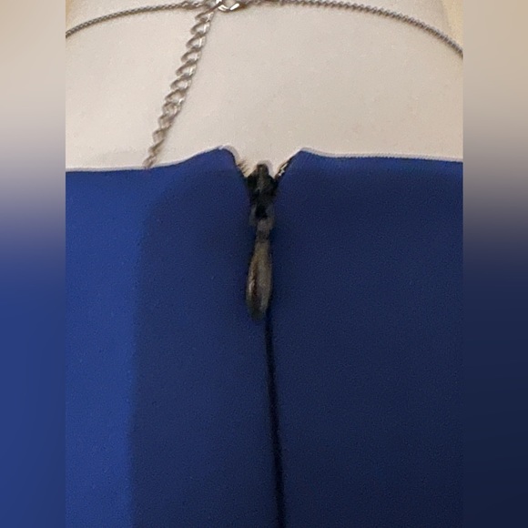 Guess Blue & Black Sleeveless Cutout Colorblock Bodycon Dress Sz. 2 - Picture 10 of 15